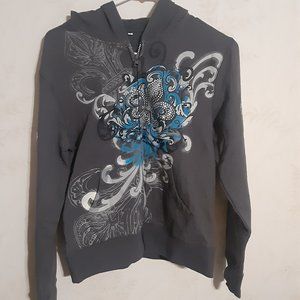 Cowgirl Legend Women's Embellished Full Zip Hooded Sweatshirt in Size M